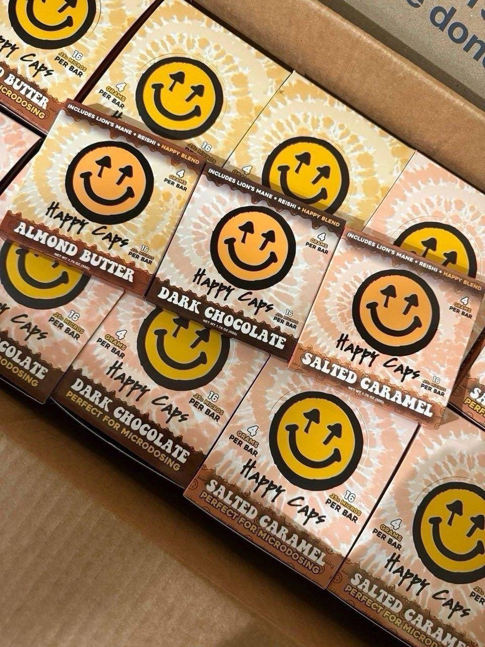 HAPPY CAPS DARK CHOCOLATE 4G BAR