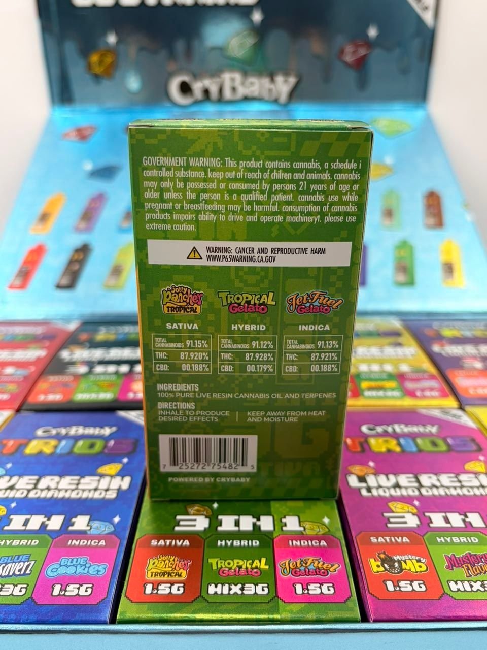 CRYBABY TRIOS 3G DISPOSABLE 3IN1 LIQUID DIAMONDS+LIVE RESIN - Image 5